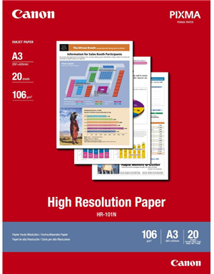 Canon HR-101 A3 High Resolution 110gsm Photo Paper - 20 Sheets