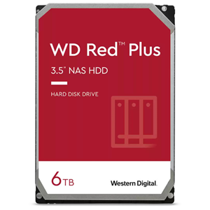 WD Red Plus 6TB SATA 3.5" Intellipower 256MB NAS HDD 3Yr Wty