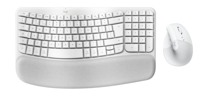 Logitech Wave Keys Wireless Ergonomic Keyboard for Mac - Off White 1 Logitech Wave Keys Wireless Ergonomic Keyboard for Mac - Off White