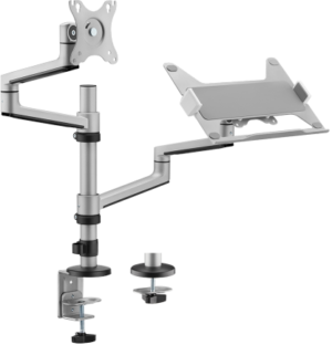 Brateck 17"-32" Dual Arm Premium Articulating Monitor Arm & PC Tray