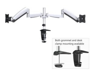Brateck Counter Balance Dual LCD Monitor Arm Table Stand VESA 75/100mm 24inch