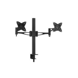 Brateck Dual (2) LCD Monitor Table Stand w/Arm & Desk Clamp Up to 23' Black