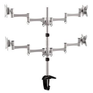 Brateck Elegant 4 LCD Monitor Table Stand w/Arm & Desk Clamp VESA 75/100mm Up to 23"