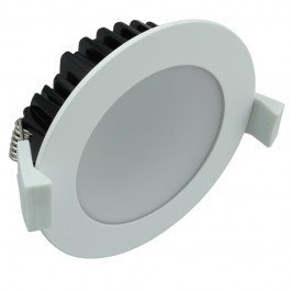 LED Downlight Kit 13W (800 lm) Warm White Fixed Dimmable Flex & Plug [White]