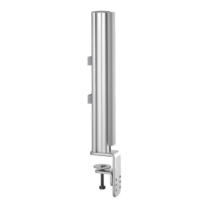 Systema 400mm Post with Desk Clamp Silver White