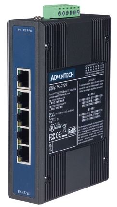 Advantech EKI-2725-CE 5-Port Unmanaged GbE Ethernet Switch – Network Switches | ACP Online