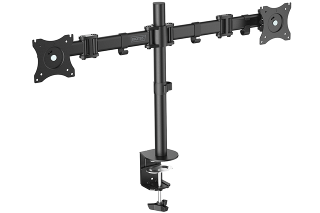 Digitus 15-27" Dual Monitor Stand with Clamp Base – Mount Brackets (LCD & Proj) | ACP Online