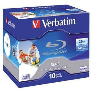 Verbatim BD-R 25GB 6X White Wide Printable 10 Pack in Jewel Cases – Media | ACP Online