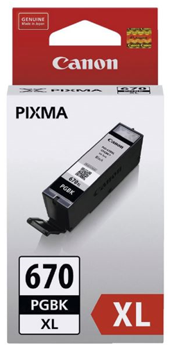 Canon PGI670XLBK Pigment Black High Yield Ink Cartridge – Printer Consumables | ACP Online
