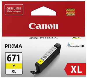 Canon CLI671XLY Yellow High Yield Ink Cartridge – Printer Consumables | ACP Online