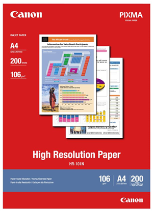 Canon HR-101N A4 High Resolution 106gsm Photo Paper - 200 Sheets – Printer Consumables | ACP Online