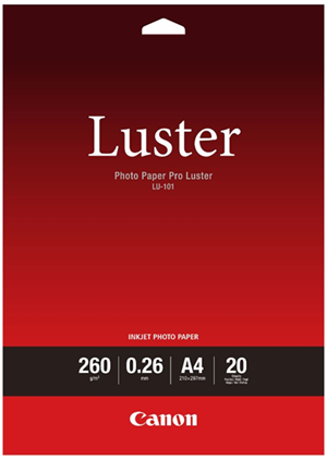 Canon LU-101 A4 Luster 260gsm Photo Paper Pro - 20 Sheets – Printer Consumables | ACP Online