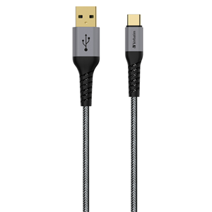 Verbatim Sync & Charge USB Type-C to Type A Tough Max Cable 120cm Grey – Cables - USB & Firewire | ACP Online