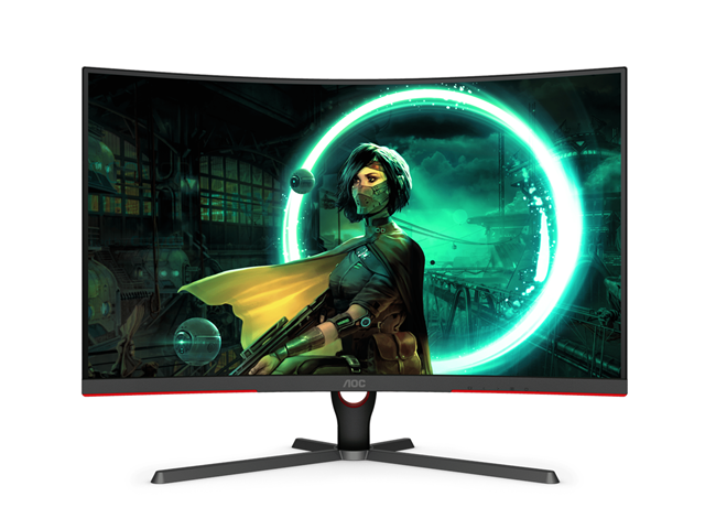 AOC CQ32G3SE 32" Curved 2560x1440 1ms HDMI DP 165Hz Gaming Monitor – Monitors | ACP Online