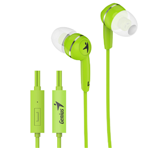 Genius HS-M320 Green In-Ear Headphones with Inline Mic – Headset / Microphone | ACP Online