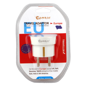 Sansai OutboundTravel Adapter - NZ/AU to Europe Plug – Surge & Spike Protectors | ACP Online