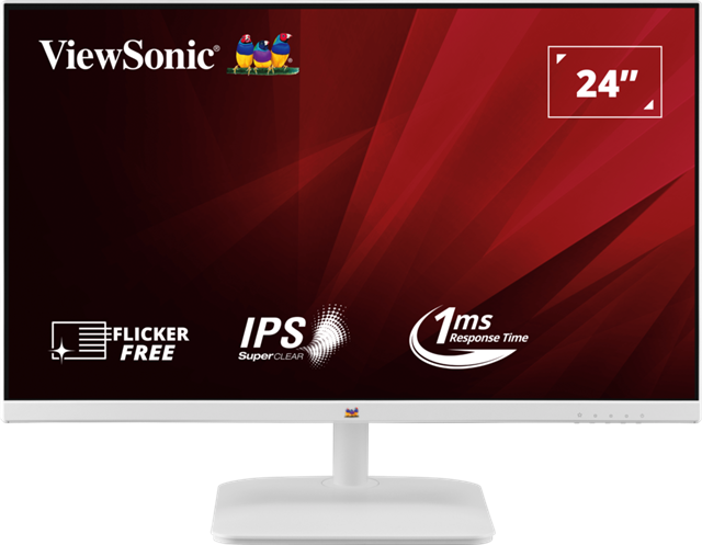 ViewSonic VA2432-H-W 24" FHD IPS Monitor VGA HDMI 100Hz White – Monitors | ACP Online