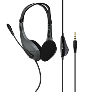 Verbatim Multimedia Headset with Microphone Single 3.5mm – Headset / Microphone | ACP Online
