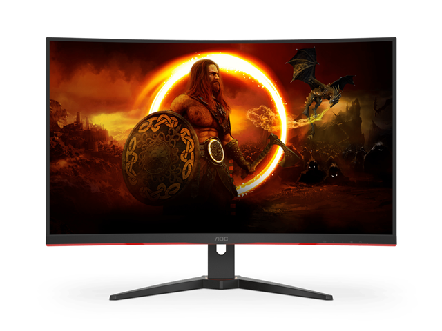 AOC CQ32G4E 32" Curved 2560x1440 1ms VGA HDMI DP 180Hz Gaming Monitor – Monitors | ACP Online