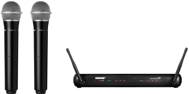 Shure SVX288-PG28 Wireless Dual Handheld System – VC Video Conference | ACP Online