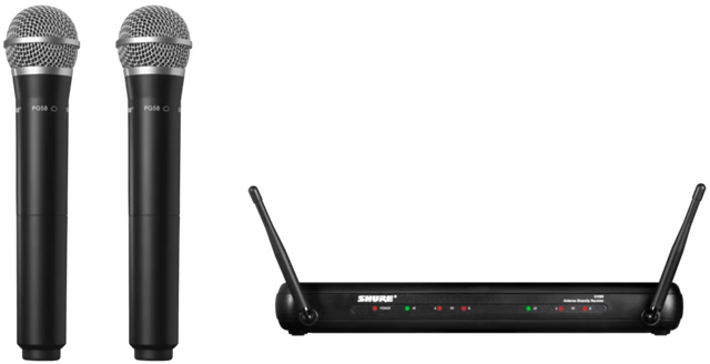 Shure SVX288-PG58 Wireless Dual Handheld System – VC Video Conference | ACP Online
