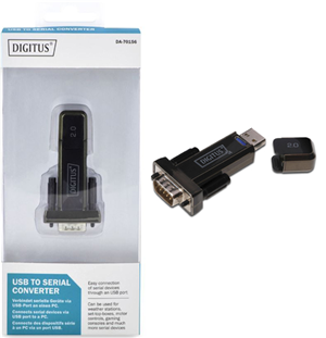 Digitus USB 2.0 Type A (M) to Serial RS232 (M) Mini Adapter – Cables - USB & Firewire | ACP Online