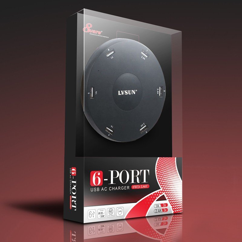 8ware 6-port USB charging station – Electrical | ACP Online