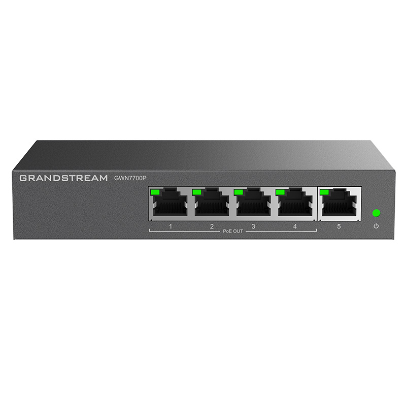 Grandstream GWN7700P PoE+ UM Network Switch 5 Port GB – Grandstream | ACP Online
