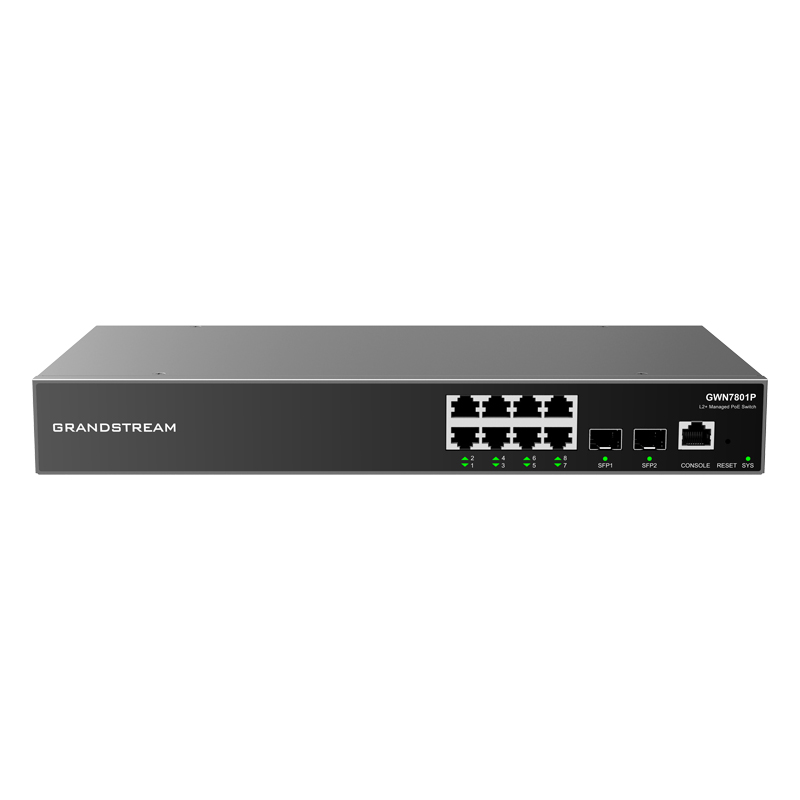Grandstream GWN7801P 8 Port Gigabit PoE Managed Switch – Grandstream | ACP Online