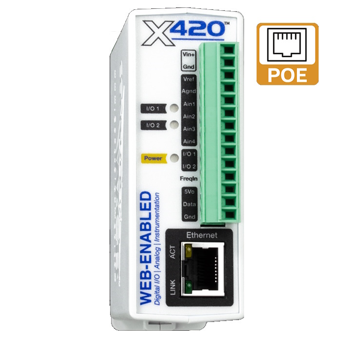 Web Enabled PoE 4 A/D In + 2 I/O upto 16 1 wire se – Control by Web | ACP Online