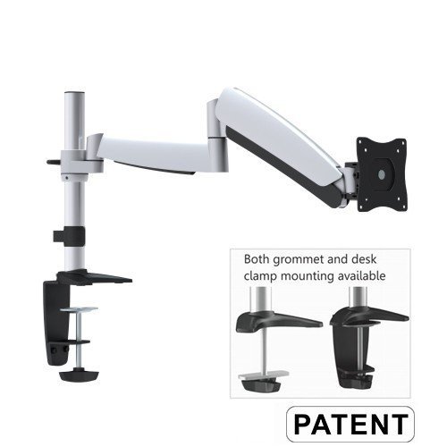 BRATECK 13-27" Counter Balance LCD Desk Mount. Max arm reach 500mm Tilt +90~-40deg. Swivel 360d – Audio | ACP Online