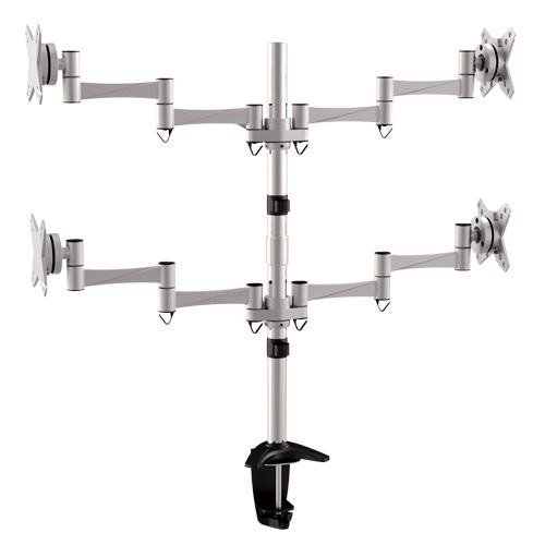 Brateck Elegant 4 LCD Monitor Table Stand w/Arm & Desk Clamp VESA 75/100mm Up to 23" – Audio | ACP Online
