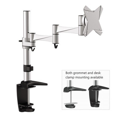 Brateck Elegant Single LCD Monitor Table Stand with Arm & Desk Clamp VESA 75/100mm Up to 24" – Audio | ACP Online