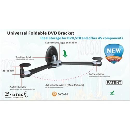 Brateck Universal DVD Bracket LCD BRACKET, Black – Audio | ACP Online