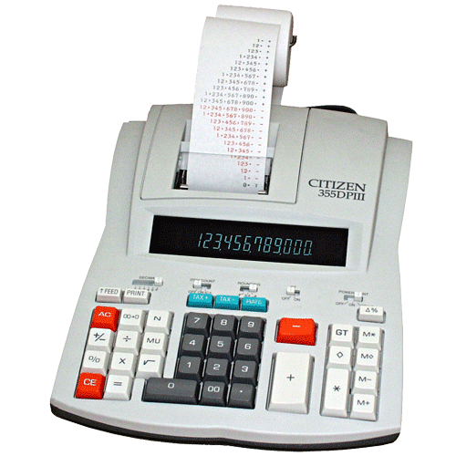 Citizen 355-DP Desktop Printing Calculator – POS | ACP Online
