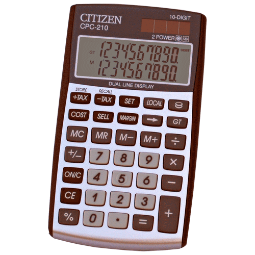 Citizen CPC-210 Pocket or Desktop Calculator – POS | ACP Online