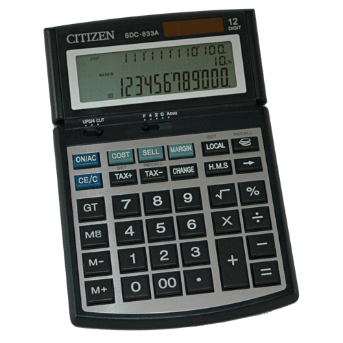 Citizen SDC-833A Desktop Calculator – POS | ACP Online