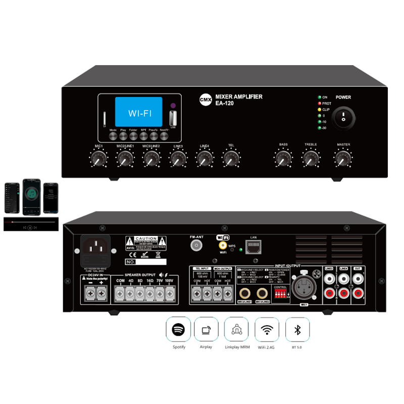 CMX-Audio CMX-EA-120W WiFi Internet Streaming Amplifier – CMX Audio | ACP Online