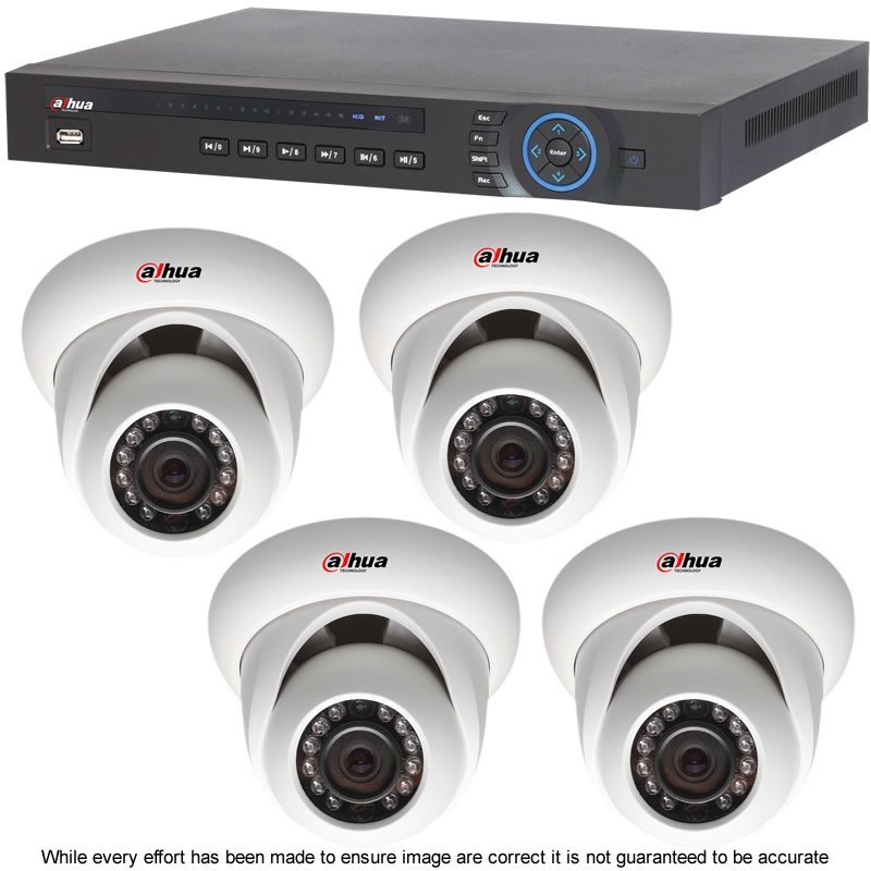 Dahua 4ch IP Kit 4 x 1.3MP IR Domes BOXED – Security | ACP Online