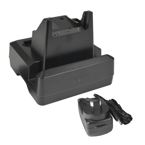 Koamtac KDC470 1-Slot 1.0W UHF Charging Cradle for AU – Scanner Accessories | ACP Online