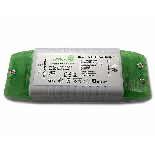 LEDware Dimmable LED Driver Power Supply Constant Voltage 240V to 12V 10W 800mA EMC SAA Indoor Use – Electrical | ACP Online