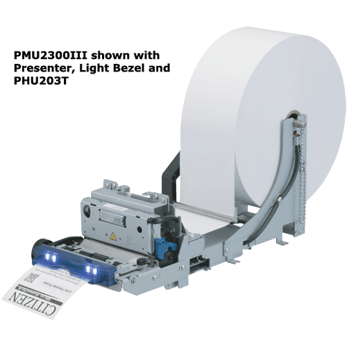 Citizen PMU2300III Kiosk Printer with Presenter & Blue Bezel – Kiosk Printers | ACP Online