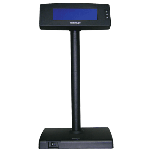 Pole Displ with base PD7600 4 line L  300mm Pl RS232 – Pole Displays | ACP Online