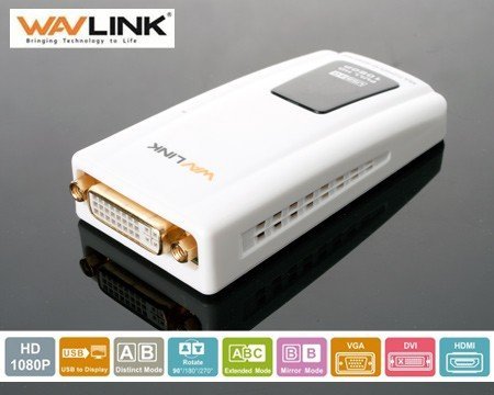 Wavlink USB 3.0 to DVI/HDMI/VGA Adapter 1920x1080 Link Up to 6 Simultaneous Displays – Audio | ACP Online