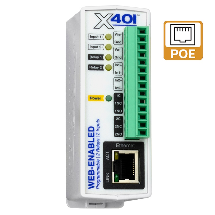 control-web Web Enabled Dual Relay and Input Module 9-28Vdc/PoE – Control by Web | ACP Online