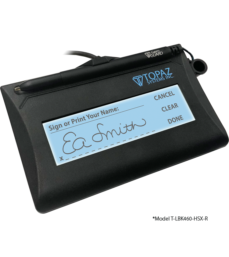 Topaz Systems Inc SigLite LCD 1x5 with MSR-TM-LBK460-BSB-R – POS | ACP Online