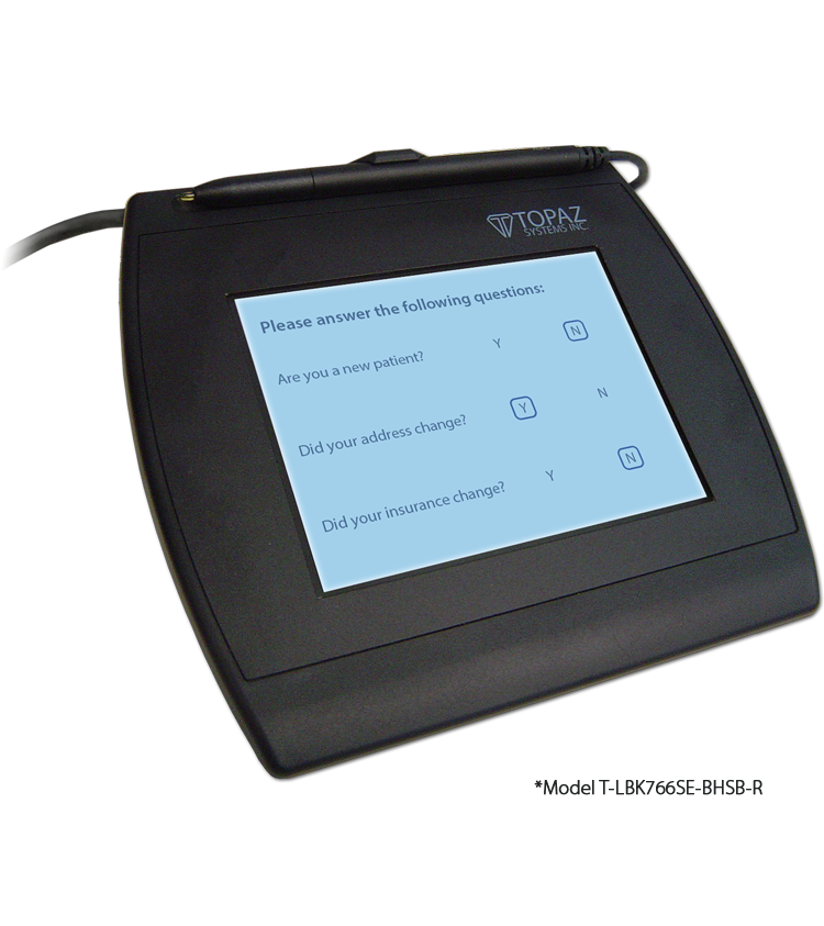 Topaz Systems Inc Topaz SignatureGem 4x5 HID-USB Backlit-T-LBK766SE-BHSB-R – POS | ACP Online