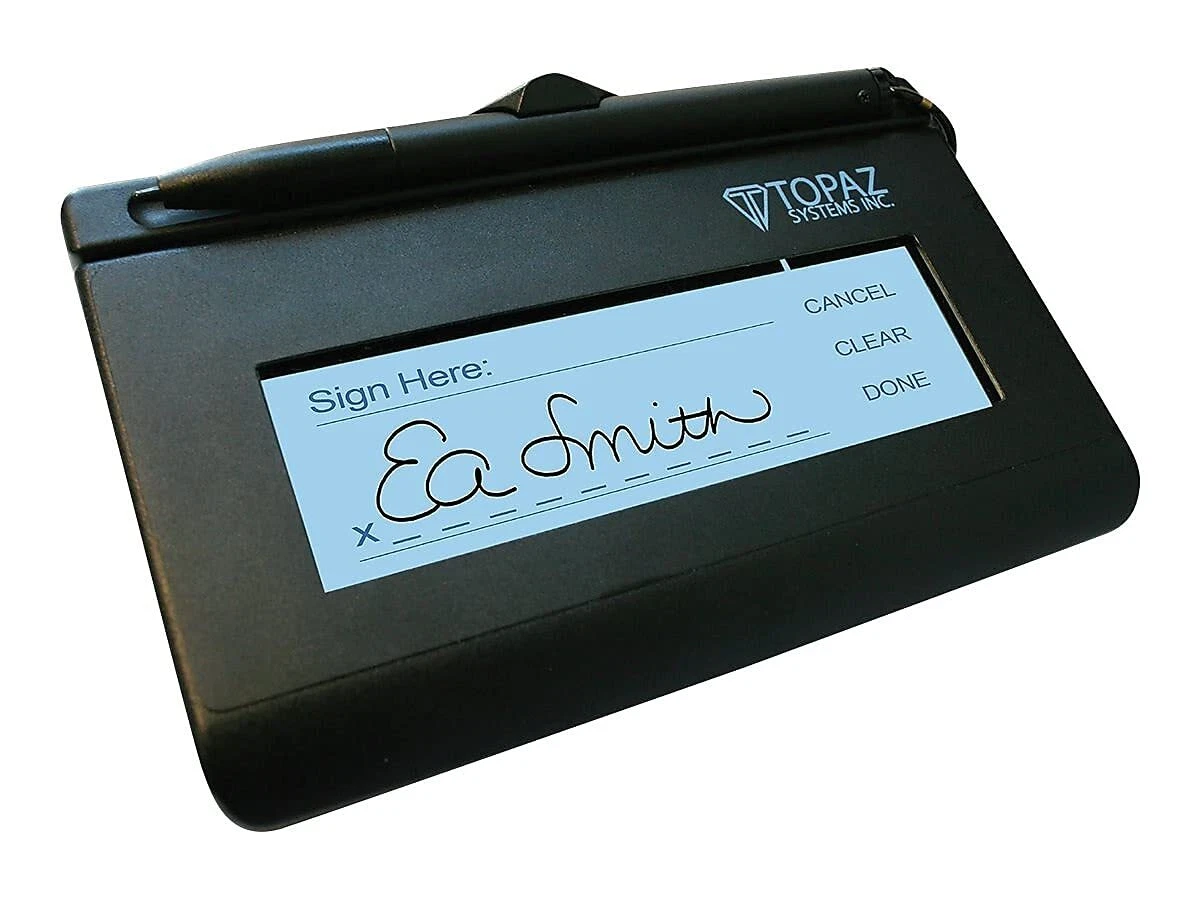 Topaz Systems Inc Topaz SignatureGem 1x5 Virtual Serial USB Backlit-T-LBK462-BSB-R – POS | ACP Online