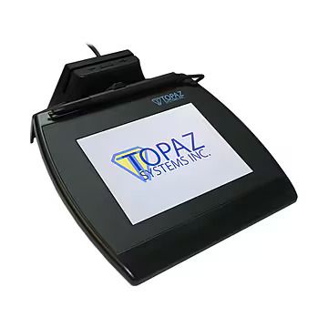 Topaz Systems Inc Topaz SignatureGem LCD 4x5 with MSR-TM-LBK766-HSB-R – POS | ACP Online
