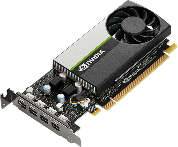 PNY Nvidia Quadro T600E 4GB PCIE Graphics Card 4*miniDP Low Profile – Graphics Cards | ACP Online